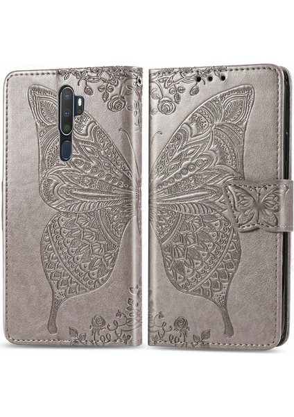 Oppo A9 2020/A5 2020 Kelebek Kanatları Flip Darbeye Dayanıklı Deri Telefon Kılıfı (Yurt Dışından)