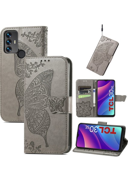Tcl 30 Se Kelebek Kanatları Flip Darbeye Dayanıklı Deri Telefon Kılıfı (Yurt Dışından)