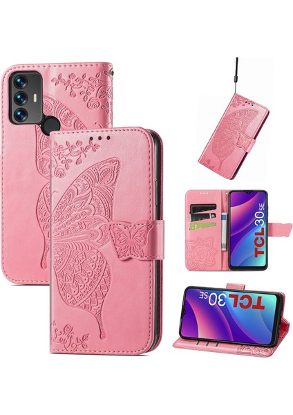 Tcl 30 Se Kelebek Kanatları Flip Darbeye Dayanıklı Deri Telefon Kılıfı (Yurt Dışından)