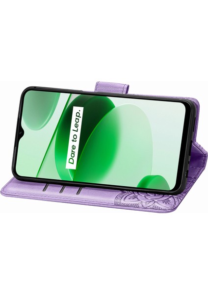Realme C35 Kelebek Kanatları Flip Darbeye Dayanıklı Deri Telefon Kılıfı (Yurt Dışından) indirimleri