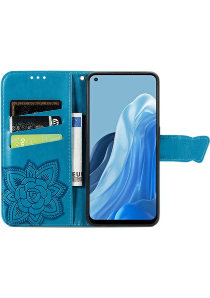 Oppo Reno 7 4g Kelebek Kanatları Flip Darbeye Dayanıklı Deri Telefon Kılıfı (Yurt Dışından)