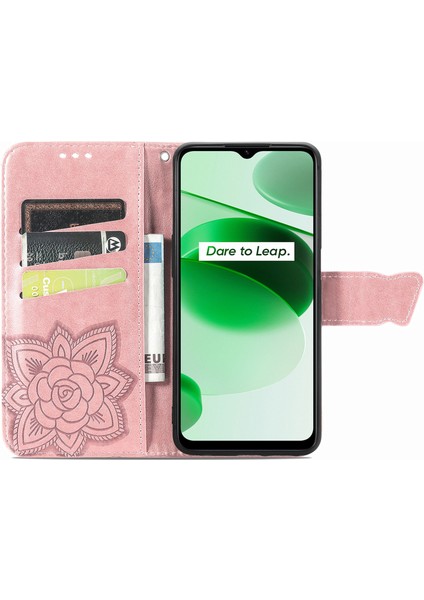 Realme C35 Kelebek Kanatları Flip Darbeye Dayanıklı Deri Telefon Kılıfı (Yurt Dışından) indirimleri