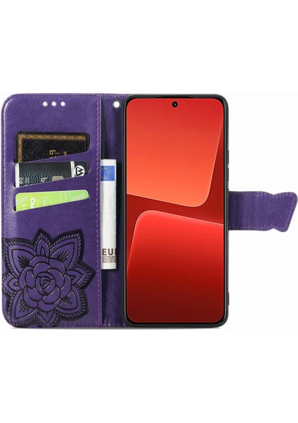Xiaomi 13 Kelebek Kanatları Flip Darbeye Dayanıklı Deri Telefon Kılıfı (Yurt Dışından) modelleri