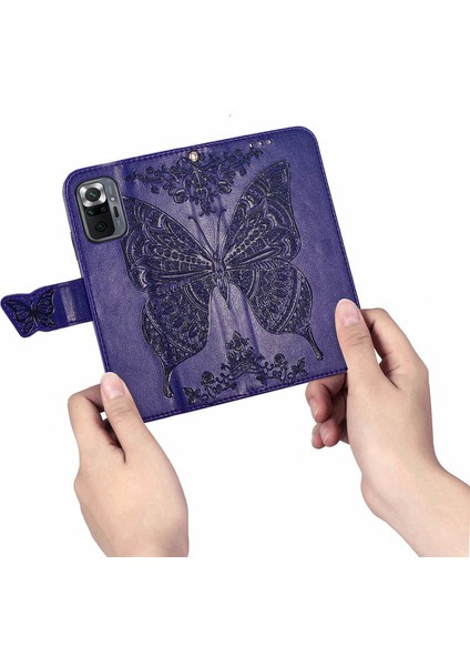 Xiaomi Redmi Note 10 Pro Kelebek Kanatları Flip Darbeye Dayanıklı Deri Telefon Kılıfı (Yurt Dışından) indirimleri