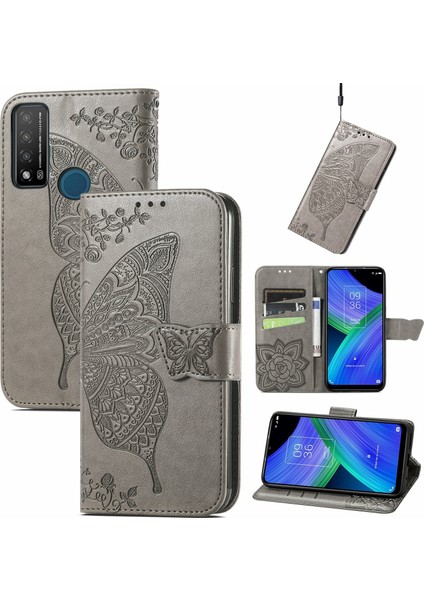 Tcl 20 R 5g Kelebek Kanatları Flip Darbeye Dayanıklı Deri Telefon Kılıfı (Yurt Dışından)