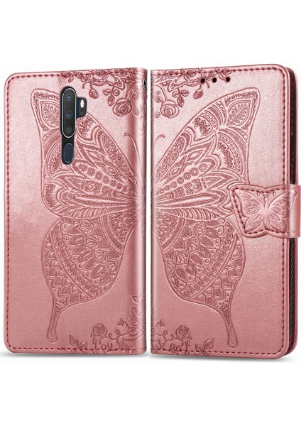 Oppo A9 2020/A5 2020 Kelebek Kanatları Flip Darbeye Dayanıklı Deri Telefon Kılıfı (Yurt Dışından)