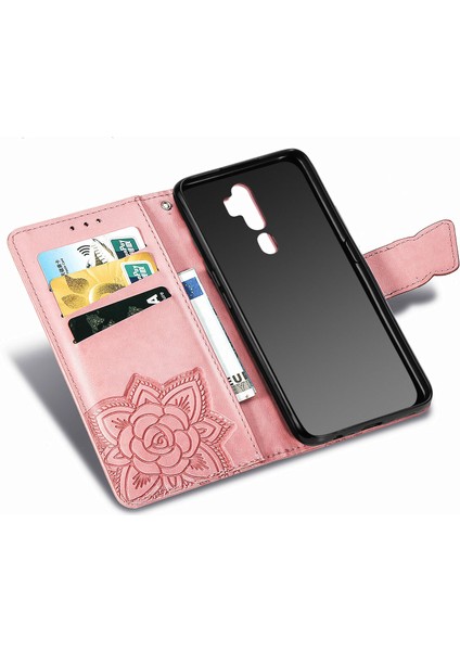 Oppo A9 2020/A5 2020 Kelebek Kanatları Flip Darbeye Dayanıklı Deri Telefon Kılıfı (Yurt Dışından)