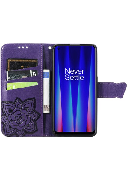 Oneplus Nord Ce 2 5g Kelebek Kanatları Flip Darbeye Dayanıklı Deri Telefon Kılıfı (Yurt Dışından)