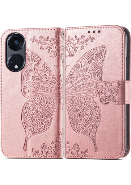 Oppo Reno 8t 5g Kelebek Kanatları Flip Darbeye Dayanıklı Deri Telefon Kılıfı (Yurt Dışından) modelleri