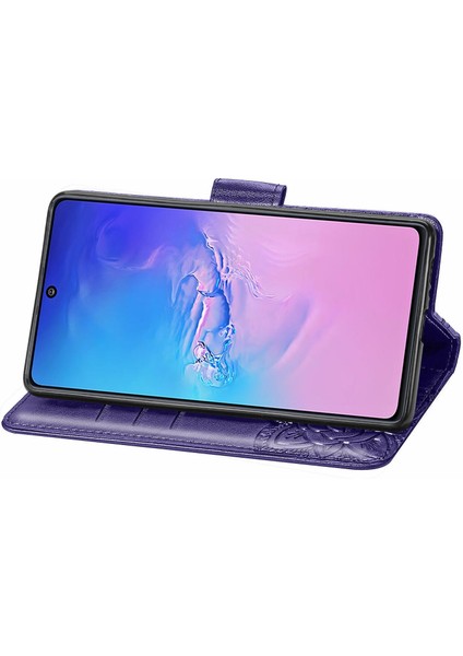 Galaxy S10 Lite Kelebek Kanatları Flip Darbeye Dayanıklı Deri Telefon Kılıfı (Yurt Dışından)