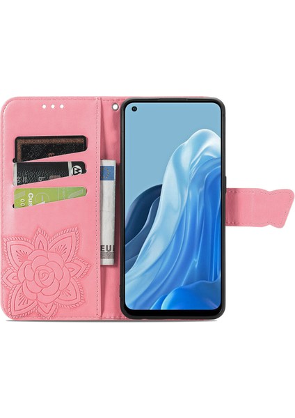 Oppo Reno 7 4g Kelebek Kanatları Flip Darbeye Dayanıklı Deri Telefon Kılıfı (Yurt Dışından)