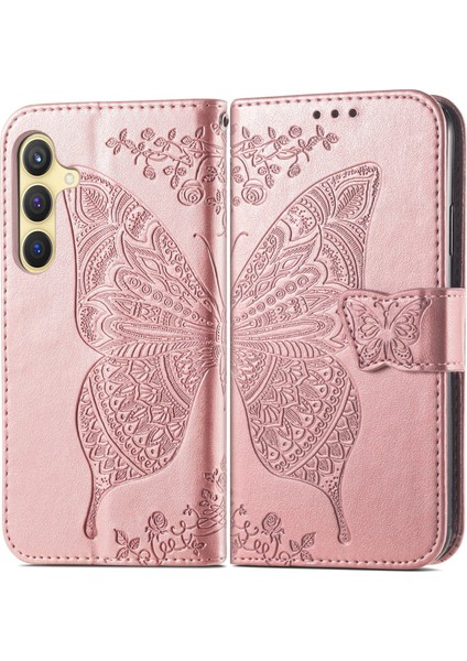Galaxy S24 Kelebek Kanatları Flip Darbeye Dayanıklı Deri Telefon Kılıfı (Yurt Dışından) modelleri