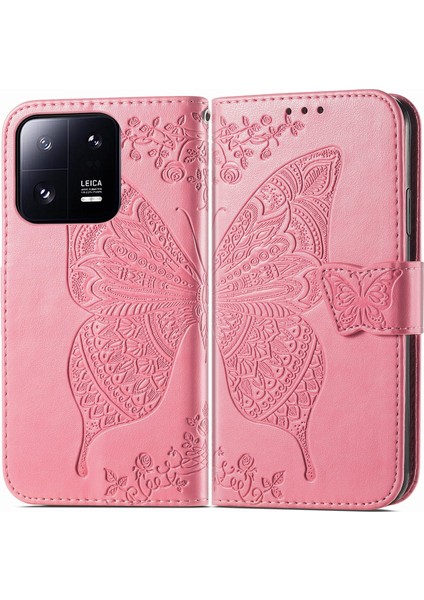 Xiaomi 13 Pro Kelebek Kanatları Flip Darbeye Dayanıklı Deri Telefon Kılıfı (Yurt Dışından)