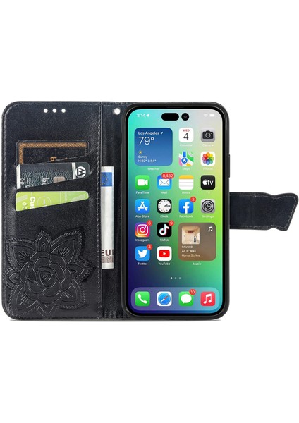 iPhone 14 Plus Kelebek Kanatları Flip Darbeye Dayanıklı Deri Telefon Kılıfı (Yurt Dışından) fırsatları