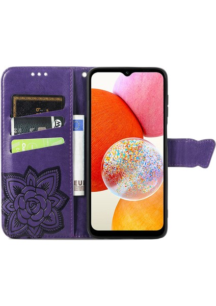 Galaxy A14 4g Kelebek Kanatları Flip Darbeye Dayanıklı Deri Telefon Kılıfı (Yurt Dışından) fırsatları