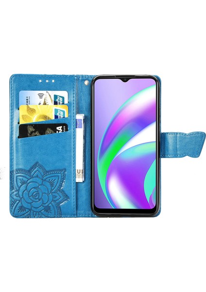 Realme C15/C12 Kelebek Kanatları Flip Darbeye Dayanıklı Deri Telefon Kılıfı (Yurt Dışından) indirimleri