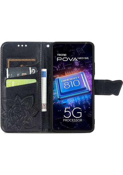 Tecno Pova Neo 5g Kelebek Kanatları Flip Darbeye Dayanıklı Deri Telefon Kılıfı (Yurt Dışından) fırsatları