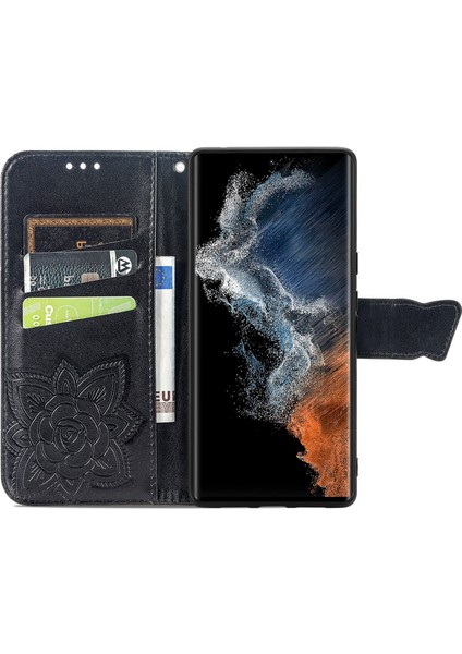 Galaxy S23 Ultra Kelebek Kanatları Flip Darbeye Dayanıklı Deri Telefon Kılıfı (Yurt Dışından) fırsatları