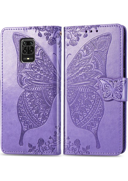Xiaomi Redmi Note 9 Pro/9s Kelebek Kanatları Flip Darbeye Dayanıklı Deri Telefon Kılıfı (Yurt Dışından)