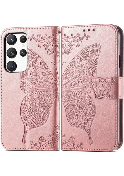 Galaxy S23 Ultra Kelebek Kanatları Flip Darbeye Dayanıklı Deri Telefon Kılıfı (Yurt Dışından) modelleri