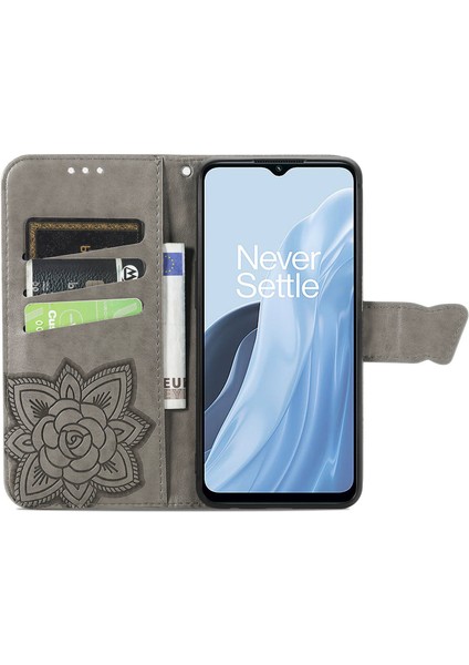 Oneplus Nord N300 Kelebek Kanatları Flip Darbeye Dayanıklı Deri Telefon Kılıfı (Yurt Dışından)