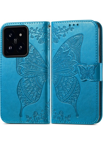 Xiaomi 14 Kelebek Kanatları Flip Darbeye Dayanıklı Deri Telefon Kılıfı (Yurt Dışından) modelleri
