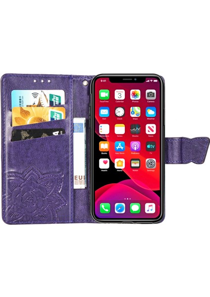 iPhone 11 Pro Max Kelebek Kanatları Flip Darbeye Dayanıklı Deri Telefon Kılıfı (Yurt Dışından) modelleri