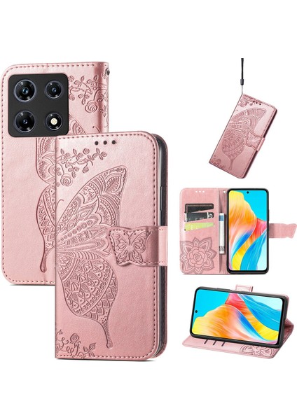Infinix Note 30 Pro Kelebek Kanatları Flip Darbeye Dayanıklı Deri Telefon Kılıfı (Yurt Dışından)