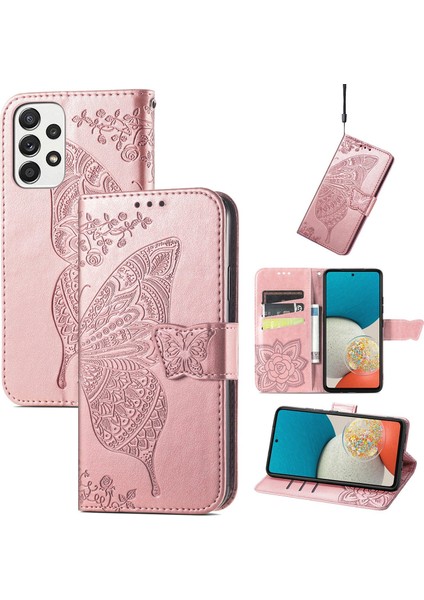 Galaxy A53 5g Kelebek Kanatları Flip Darbeye Dayanıklı Deri Telefon Kılıfı (Yurt Dışından)