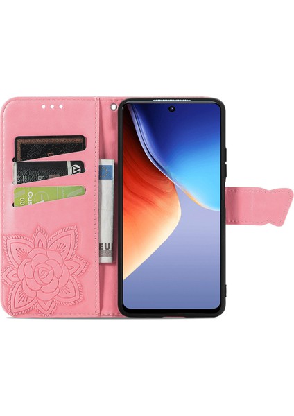 Tecno Camon 19 Kelebek Kanatları Flip Darbeye Dayanıklı Deri Telefon Kılıfı (Yurt Dışından)