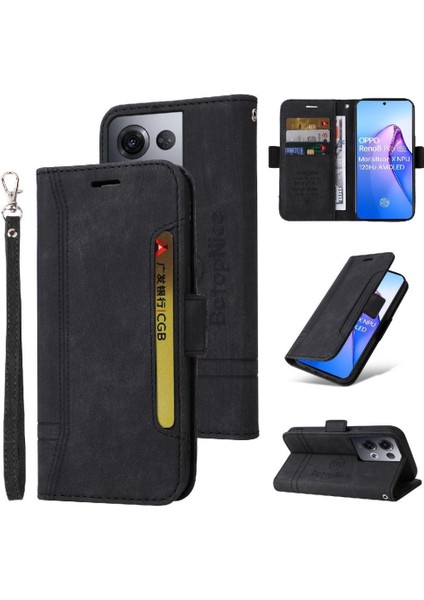 Oppo Oppo 8 Pro 5g Kart Yuvaları Için Kılıf Tpu Deri Manyetik Cüzdan Flip (Yurt Dışından)