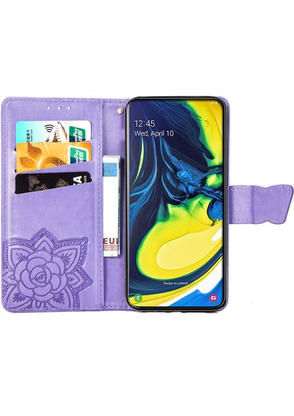 Galaxy A80/A90 Kelebek Kanatları Flip Darbeye Dayanıklı Deri Telefon Kılıfı (Yurt Dışından) modelleri
