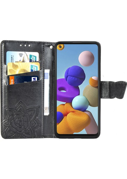 Galaxy A21S Kelebek Kanatları Flip Darbeye Dayanıklı Deri Telefon Kılıfı (Yurt Dışından) modelleri