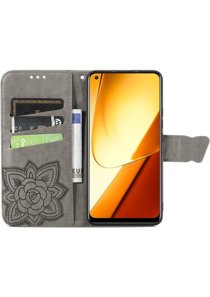 Realme 11 4g Kelebek Kanatları Flip Darbeye Dayanıklı Deri Telefon Kılıfı (Yurt Dışından)