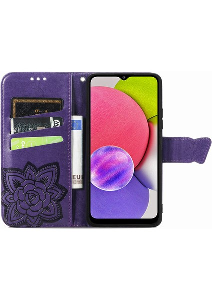 Galaxy A03S Kelebek Kanatları Flip Darbeye Dayanıklı Deri Telefon Kılıfı (Yurt Dışından) fırsatları