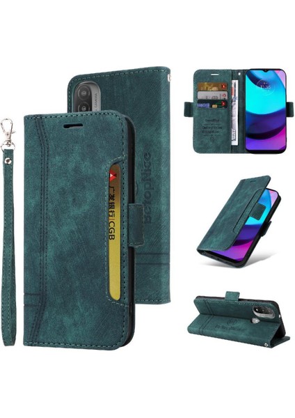 Motorola Moto E20/E30/E40 Kart Yuvaları Için Kılıf Cüzdan Kapak Kapak Tpu (Yurt Dışından)