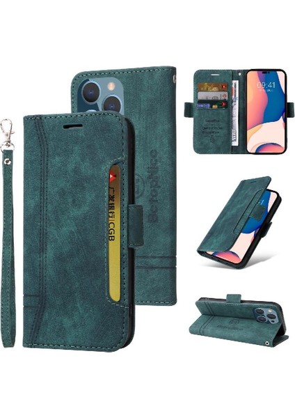 Iphone 15 Için Kılıf Pro Max Cüzdan Kapak Çevirin Kart Yuvaları Tpu Deri (Yurt Dışından)