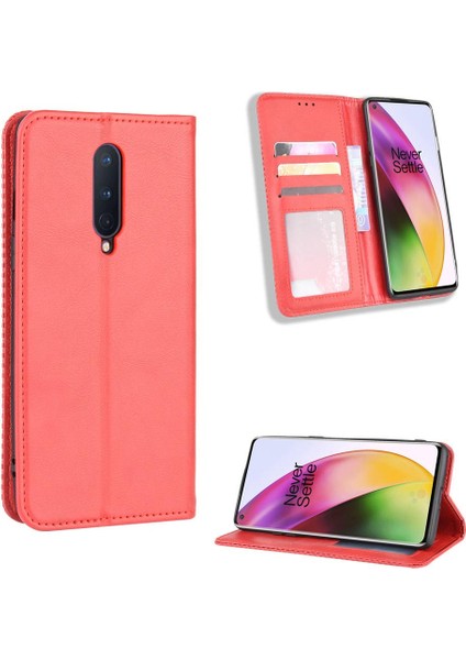 Oneplus 8 5g Manyetik Kapatma Pu Deri Cüzdan Için Kılıf (Yurt Dışından)