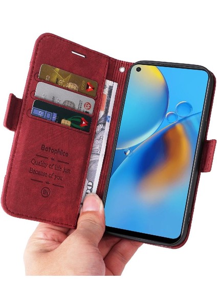 Oppo A74 4g Kart Yuvaları Için Kılıf Cüzdan Kapak Çevirin Tpu Deri Manyetik (Yurt Dışından) indirimleri