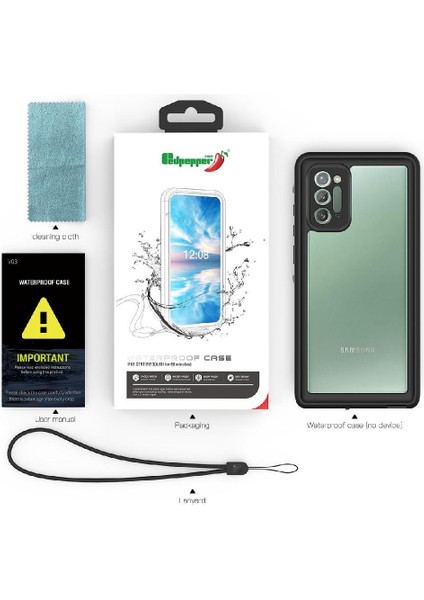 Galaxy Note 20 Için Kılıf Ekran Koruyucu IP68 Su Geçirmez Tam (Yurt Dışından)