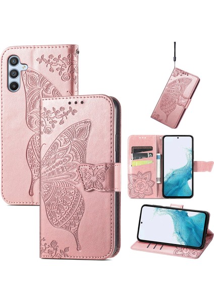 Galaxy A54 5g Kelebek Kanatları Flip Darbeye Dayanıklı Deri Telefon Kılıfı (Yurt Dışından)