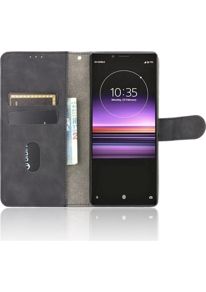 SZY Market Sony Xperia 1 Kart Ekleme Deri Için Kılıf Folio Flip Case Koruyucu (Yurt Dışından)