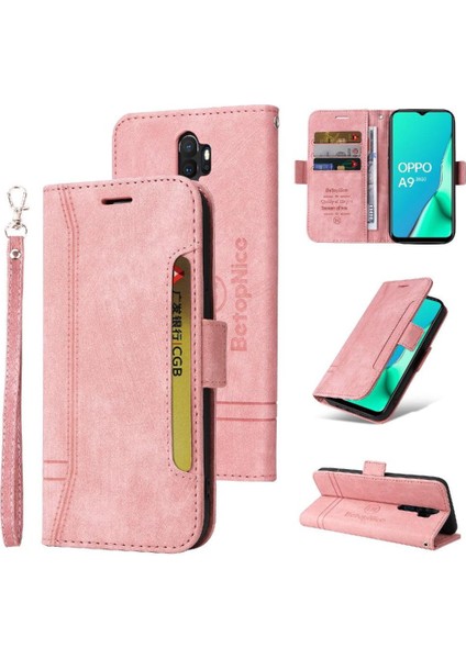 Oppo A9 2020 Kart Yuvaları Için Kılıf Tpu Deri Manyetik Cüzdan Kapak Çevirin (Yurt Dışından)