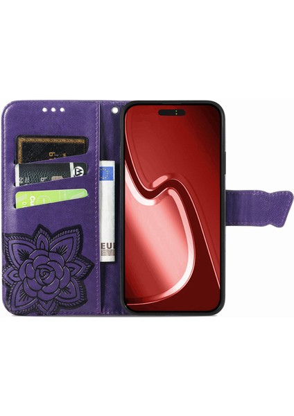 iPhone 15 Pro Max Kelebek Kanatları Flip Darbeye Dayanıklı Deri Telefon Kılıfı (Yurt Dışından) fırsatları