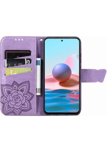 Xiaomi Redmi Note 10 4G/10S Kelebek Kanatları Flip Darbeye Dayanıklı Deri Telefon Kılıfı (Yurt Dışından) fırsatları