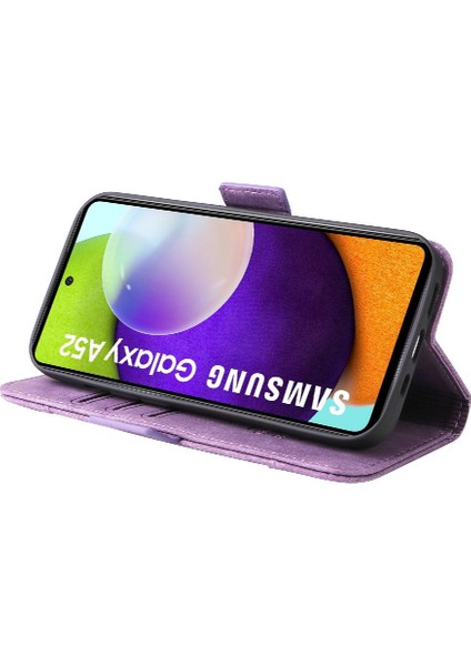Galaxy Için Kılıf A52S 5g Cüzdan Kapak Çevirin Tpu Deri Manyetik (Yurt Dışından)