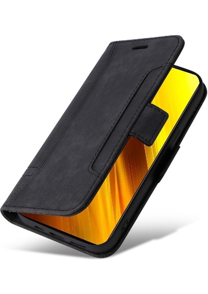 Xiaomi Poco X3 Nfc Cüzdan Kapak Çevirin Kart Yuvaları Tpu Deri (Yurt Dışından)