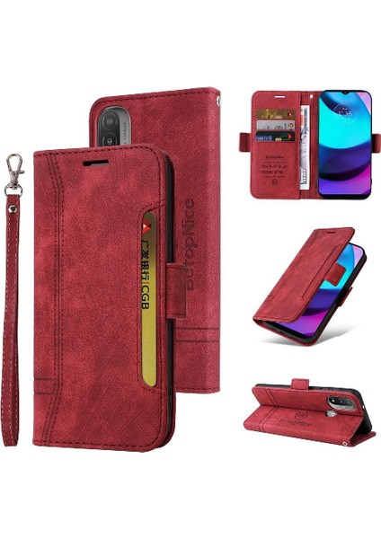 Motorola Moto E20/E30/E40 Kart Yuvaları Için Kılıf Cüzdan Kapak Kapak Tpu (Yurt Dışından)