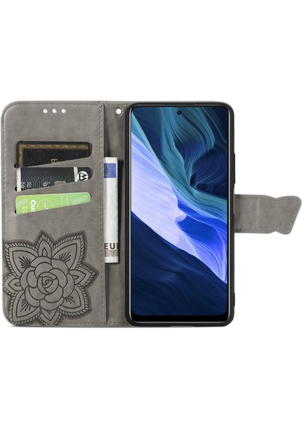 Infinix Note 10 Kelebek Kanatları Flip Darbeye Dayanıklı Deri Telefon Kılıfı (Yurt Dışından)