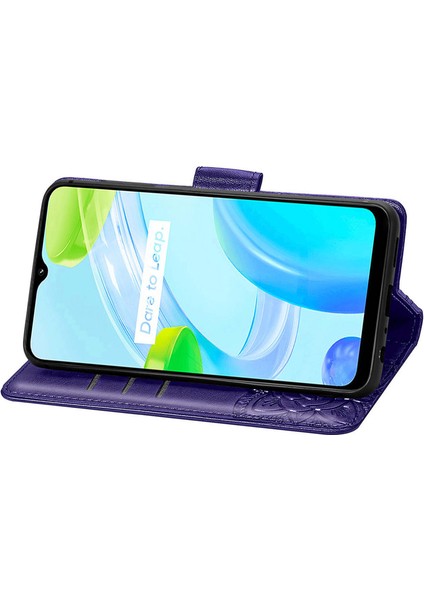 Realme C30 Kelebek Kanatları Flip Darbeye Dayanıklı Deri Telefon Kılıfı (Yurt Dışından) indirimleri